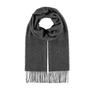 V. FRAAS Cashmere Light Grey Fringe Scarf, New w/Tag Retail $168